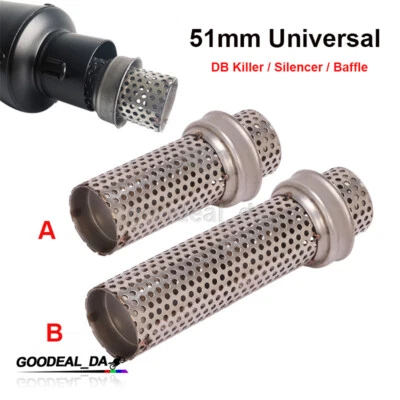 2'' Universal ATV Exhaust Pipe Silencer DB Killer Removable Baffles Reduce Noise • $22