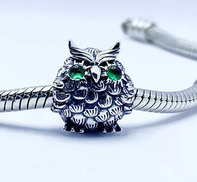 💖 Exquisite Owl Charm Colour Change Opal Eyes Genuine 925 Sterling Silver 💖 • £17.95