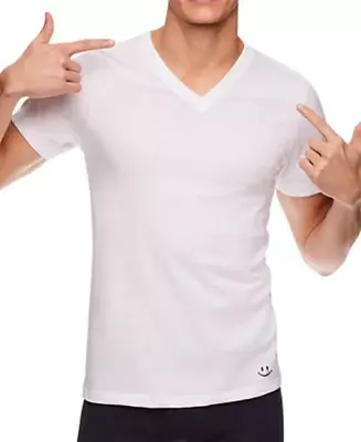 Joe Boxer Men's T-shirt V-Neck Classic Fit Breathable Pack Of 3 In White • $15.37