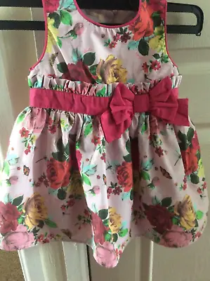 £9.99 • Buy Girls Ted Baker For Debenhams Floral Dress Age 9-12 Months Worn Once. VGC Label