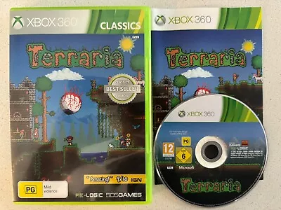 Terraria - Xbox 360 PAL - Complete With Manual - 2D Minecraft - Free Shipping! • $14.99