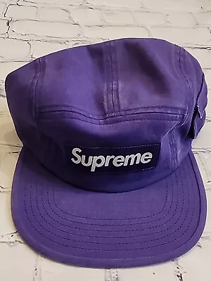 Purple Supreme Camp Hat With Pocket • $65