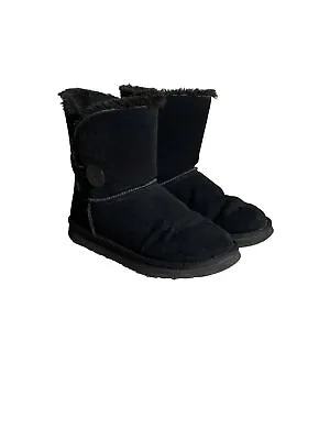 UGG Bailey Button Ladies Boots Black Size W9 • $26.95