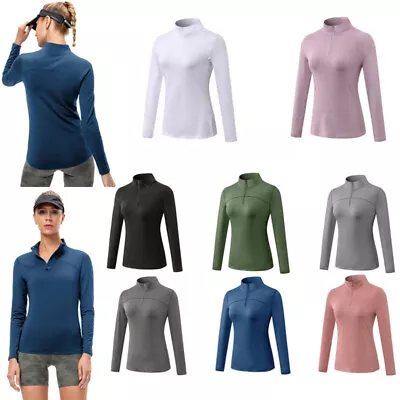 £14.27 • Buy Women Compression Long Sleeves Shirt Base Layer Warm Tops Gym Running Sports UK