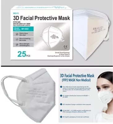 50 X FFP2 Top Grade Face Mask CE 5-Layer Dust Pollen ✅Virus Protection UK ✅🇬🇧 • £9.99