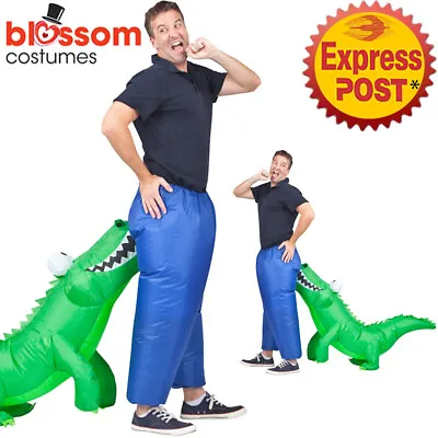 K354 Crocodile Inflatable Animal Safari Costume Adult Novelty Stag Funny Blow Up • $36.05