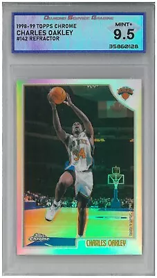 1998-99 Topps Chrome CHARLES OAKLEY #142 Refractor 💎 DSG 9.5 Mint+ • $49