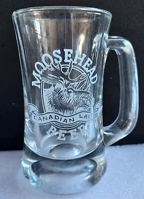 Moosehead Canadian Lager Beer Mug Glass Rare Collectible Stein 6  Tall • $19.95