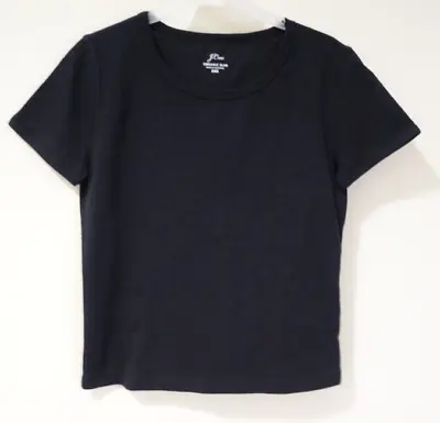 NWT J.Crew Black Organic Slub Top Women's Size XXS / 00 • $10.54