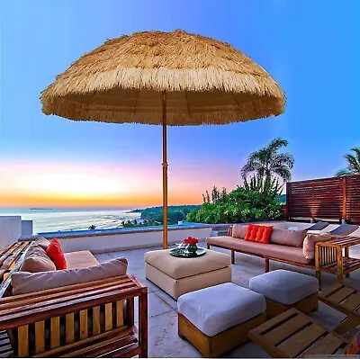 $138.50 • Buy AMMSUN-7.2Ft Tiki Umbrella Hula Thatched Hawaiian Style Outdoor Patio Umbrella G