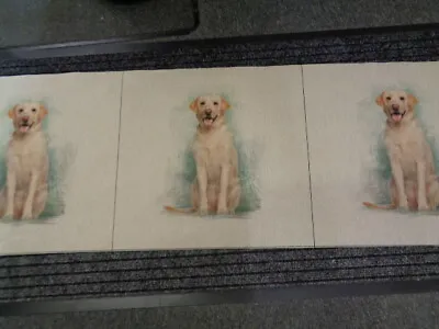 £7.50 • Buy  Fabric Panels Labrador  Linen Look /craft Home Furnishings 3 In A Strip 