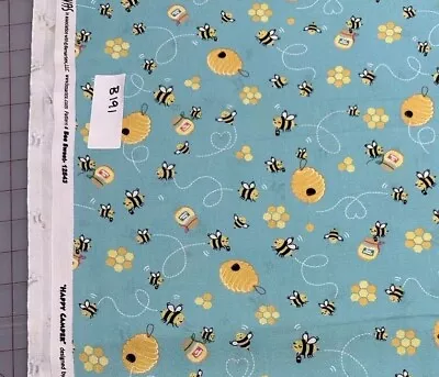 Happy Camper Bee Sweet By Kanvas For Benartex Cotton Quilt Fabric-half Yard • $3.98