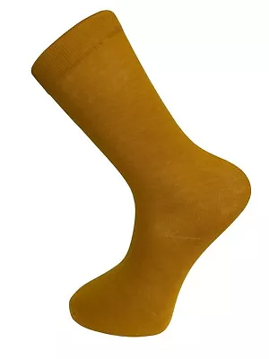 Frederick Thomas Mustard Gold Yellow Luxury Cotton Socks • £6.99