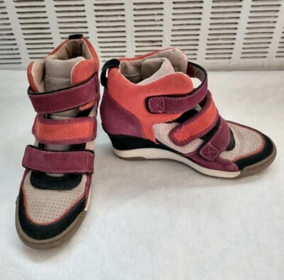 $40.07 • Buy Ash Limited Alex Wedge Sneakers Women EU 37 US 6.5-7 Multicolor Suede HighTop
