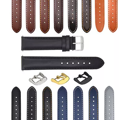 18-19-20-22-24-26mm Leather Watch Band Strap Smooth For U-boat • $29.95