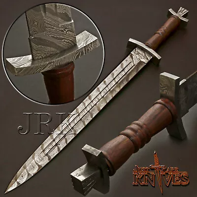 Viking Sword Custom Made Hand Forged Damascus Steel Battle Ready Dagger- Jrk72 • $175.99