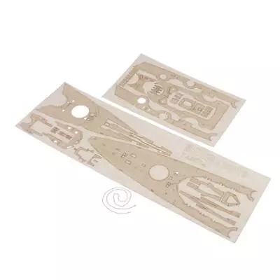 1/350 Wooden Bismarck   Warship Deck Unassembled DIY Upgrade Parts • £17.26