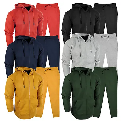 Thick Hoodie Jacket Jogger Sweatpants Track Suit Set Mens Fleece Zip Up Slim Fit • $36.95