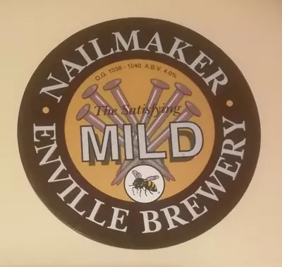 £1.85 • Buy Beer Pump Clip Badge Front ENVILLE Brewery NAILMAKER MILD Real Ale Bee Theme