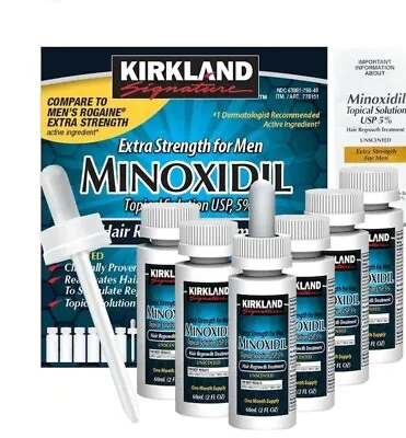 Kirkland Minoxidil 5% Extra Strength Men Hair Growth Solution - 6 Month Supply • $28.94