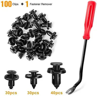 $12.99 • Buy 100PCS 7/8/10mm Auto Push Retainer Fasteners Rivets Clips & Remover For Subaru