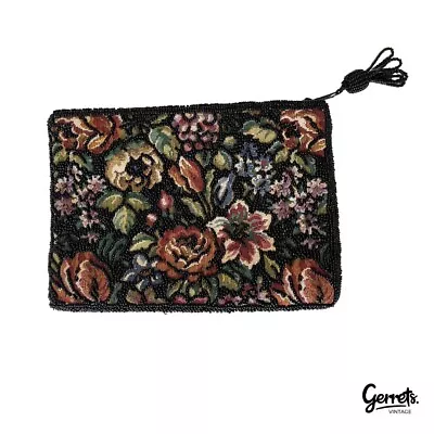 Rare Tapestry And Beaded Vintage Clutch Bag Purse Retro Gemini X Ackery • £60