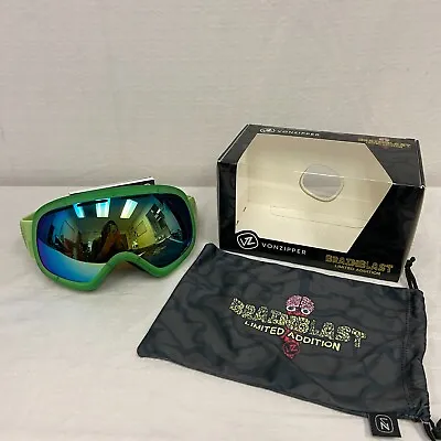 VonZipper Brainblast Feenom Goggles Brainblast Lime W/ Locust Chrome Lens • $75