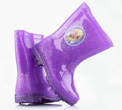 £8.96 • Buy Girls Kids Frozen Waterproof Wellies Rain Snow Ankle Wellington Boots Shoes Size