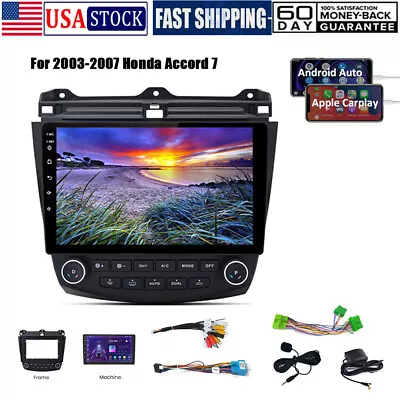 For 03-07 Honda Accord 7 Android 12 Car Radio Stereo GPS NAV Carplay Touchscreen • $105.99