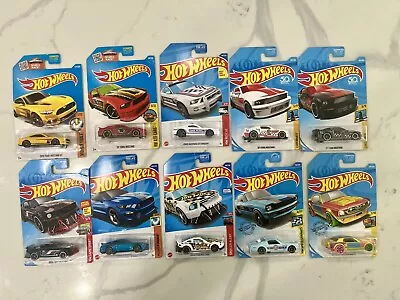 HOT WHEELS LOT Of 10 MUSTANGS GULF/CHECKMATE/ART CARS/MUSCLE MANIA • $12.99