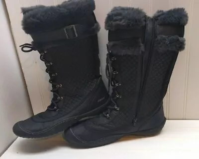 Jambu J41 JBU 11M 42 Waterproof Black Vegan Lace Zip Mid-Calf Boots Women Shoes • $54.99