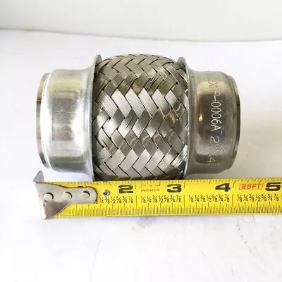 Heavy Duty Coupling New 2  X 4  Flex Pipe Exhaust Stainless Steel Double Braided • $12.98