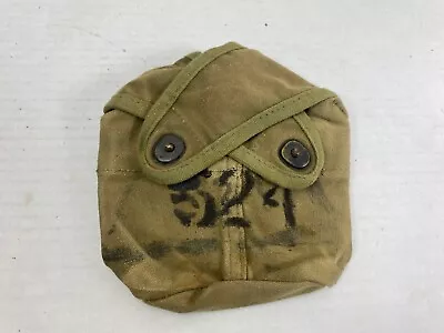 USMC WW2 Canteen Cover FADED Semi Circle Stamped 524 No Drain Hole- 1 Only • $179.50