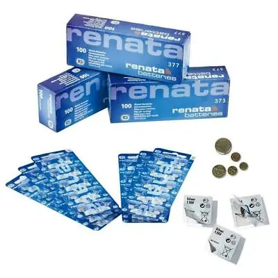 Renata Silver Oxide 0% Mercury Watch Batteries (Strips Of 10) - Various • £5.95