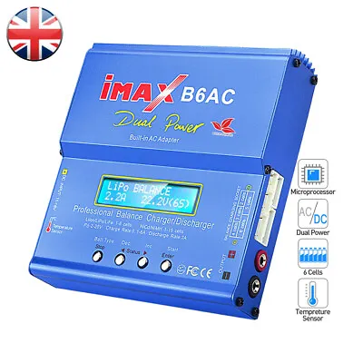 IMAX B6AC Professioanl 80W Digital LCD RC Lipo NiMh Life Battery Balance Charger • £29.99