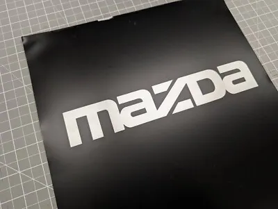 2 Pack - Mazda Logo Gloss Silver Metallic Vinyl Decal Sticker 15.5  Wide X 2.5  • $16