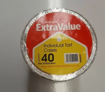 £6.99 • Buy Essential Disposable Aluminium Foil Deep Tart Cases / Mince Pie│Pack Of 40