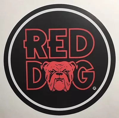 Red Dog Beer 7  Metal Circle Sign  • $8.99