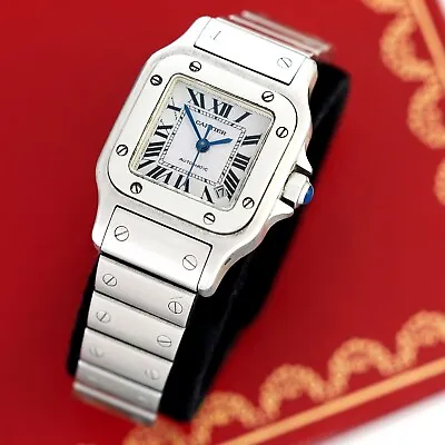 Cartier Santos Galbe Watch With Booklets | High Grade 25 Jewel Automatic • $3250