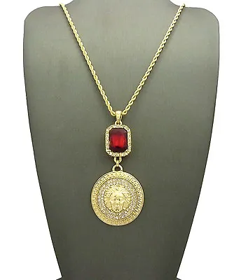 New Ruby Medusa Pendant With 24  Rope Chain • $19.99