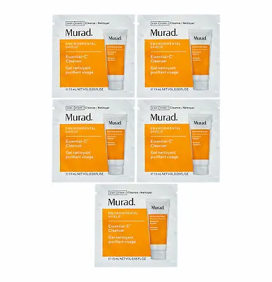 Murad Essential-C Cleanser Sample 0.05oz X 5 Packs NEW SEALED • $4.95