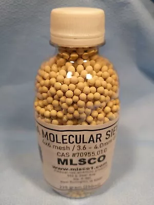 4A Molecular Sieve / 225g / 250ml /  4x6 Mesh Beads - 4mm Dia. Bulk Discount! • $9.95