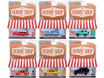  The Hobby Shop  Series 7 Set Of 6 Pcs 1/64 Diecast Model Cars Greenlight 97070 • $29.99