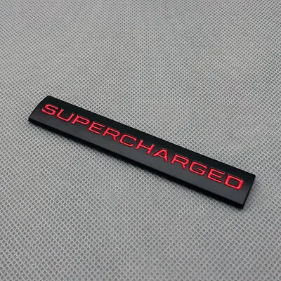 Rear Lid Trunk Black SUPERCHARGED Logo Badge Side Fender Sport Emblem Sticker • $5.99