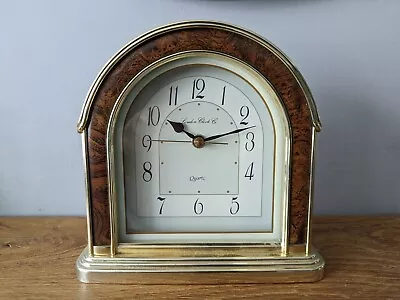 London Clock Company Gold Coloured Quartz Battery Mantle Clock • £25