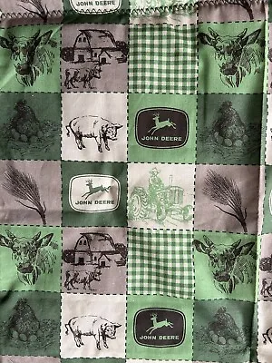 Hand Crafted John Deere Throw Lap/Crib Blanket Cotton 30 X 39 Animal Farm Crops • $19.99