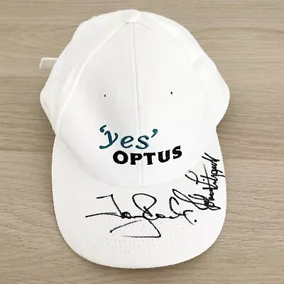 Chad Wingard Signed Yes Optus White Adjustable Cap Hat • $20