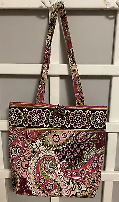 Vera Bradley Very Berry Paisley Toggle Closure Tote • $15.99