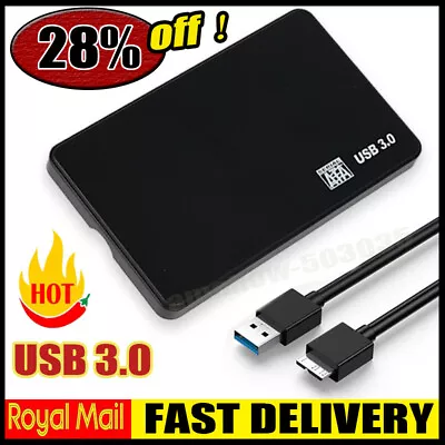 USB 3.0 SATA External Hard Drive Case 2.5 Inch Enclosure Caddy SATA HDD/SSD • £4.36