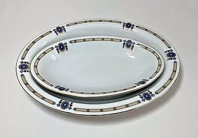 Heinrich H&Co Cavalier Selb Bavaria Germany 10  & 8  Serving Bowls Art Deco  • $14.99